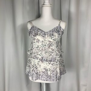 CABI l white and purple Tank top